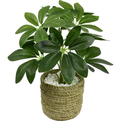 1pc Artificial Green Leaf Plant Indoor Outdoor Fake Flower Leaf Foliage Bush Home Office Garden Decoration