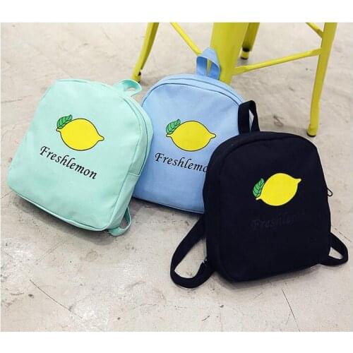 10pcs/lot! Fresh Fruit Lemon Backpack Candy Color Hot Selling Student Backpack