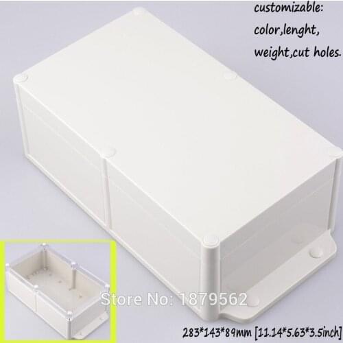 [2 styles] 283*143*89mm wall mount plastic box for electronic project pcb abs waterproof junction box housing DIY outlet case