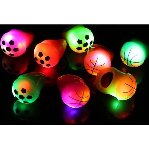 LED Flashing Football Party Finger Rings Party Decoration Kids Glow Ring Decoration wedding birthday Halloween Christmas Xmas