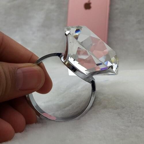 4PCS 40mm New Clear Diamond Napkin Ring Serviette Holder Wedding Banquet Dinner Decor