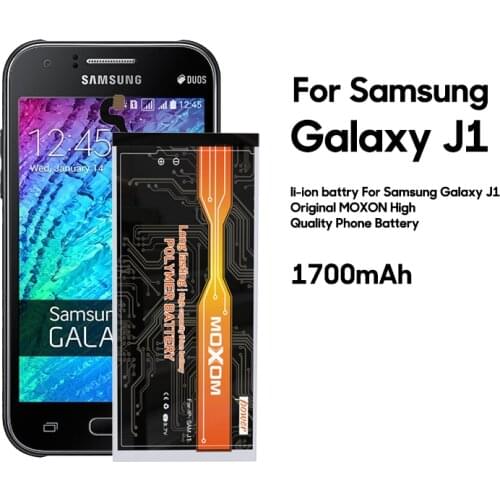 MOXOM Battery For Samsung Galaxy J1 Capacity 1700mAh Li-ion Phone Battery Replacement J1 Battery Mobile Phone Batteries