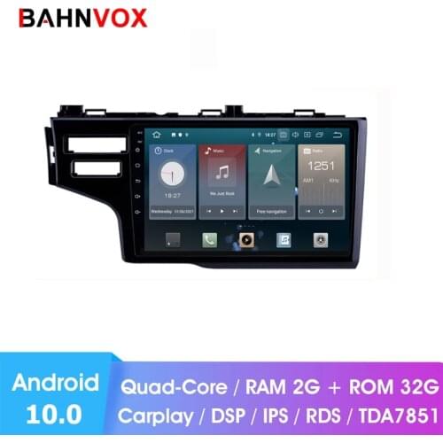 9" android 10.0 RAM 2G car gps dvd player for honda Fit LHD 2014 2017 car radio multimedia navigation stereo head unit dsp