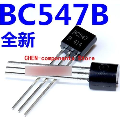 100pcs Brand new original BC547 BC547B TO-92 45V 0.1A