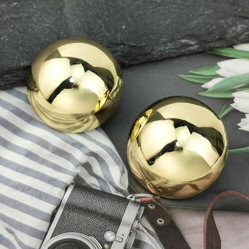 Smooth Surface Metal Big Stud Earrings For Women 30mm Simple Half Round Earrings 2020 Punk Jewelry UKMOC