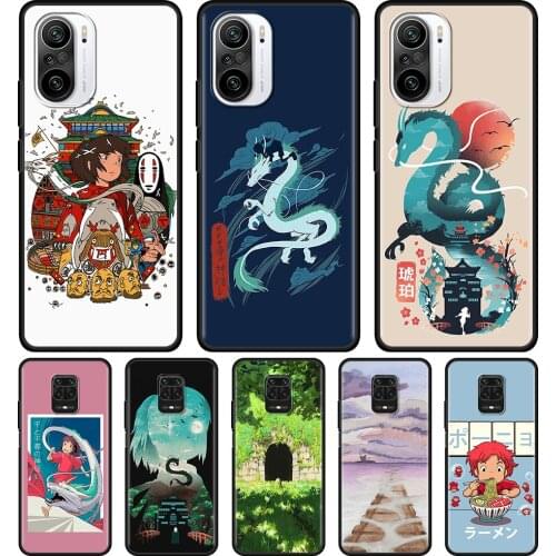 Case For Xiaomi Redmi Note 10 Pro Max 5G 9 9T 9S 8 8T 7 Cover For Redmi K40 Pro Plus 9 9A 9C 9T Shell chihiro Spirited Away