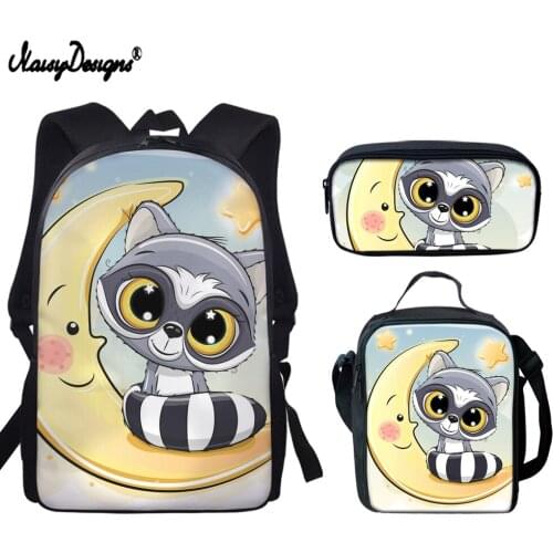 NOISYDESIGNS Cartoon Animal Print Kids Satchel School Backpack Children Primary School Bag for Boys Girls Cute Schoolbag Mochila