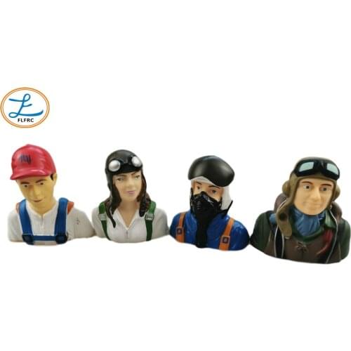 FLFRC 1/6 Pilot Figures Hand Painted for RC Airplanes Model Plane Aircraft Warbird Sport Jet Car Boat Drone Toy Driver