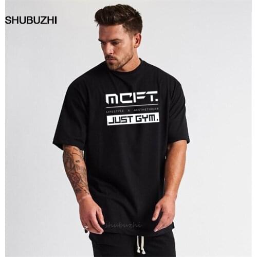 Oversized T Shirt Men Summer Gym Tops Tees Bodybuilding Fitness Loose Casual Lifestyle Wear T-shirt Streetwear Hip-Hop Tshirt