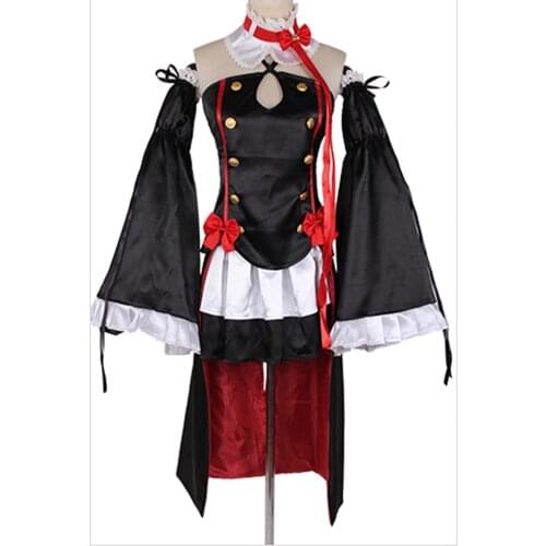 Anime Seraph Of The End Uniform Cosplay Costume Full Set Tops+Skirts+headwear