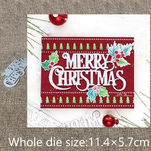 XLDesign Craft Metal Cutting Dies stencil mold Merry Christmas decoration scrapbook Album Paper Card Craft Embossing die cuts