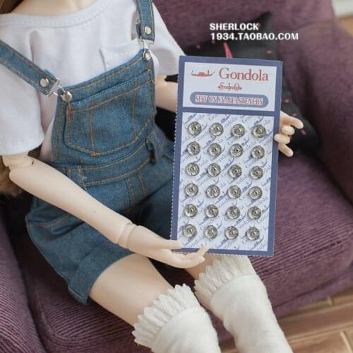 6mm button mini buckle doll accessories metal buckle snap for Blyth BJD salon AZONE Doll DIY accessories
