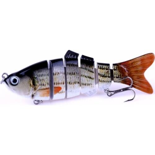 New 10cm Isca Artificial 3D Eyes Lures Lifelike Fishing Lure 6 Segment Jointed Swimbait Crankbait Hard Bait Fishing Tackle