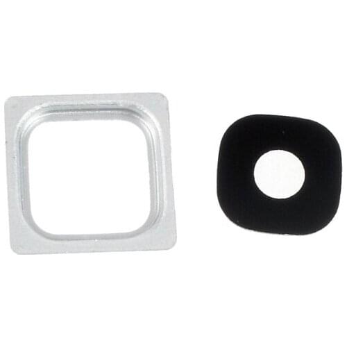 Whole Sale 10PCS/LOT Original New Replacement Rear Back Camera Glass Lens Cover+stickers For Galaxy S5 Mini G800 G800F Silver