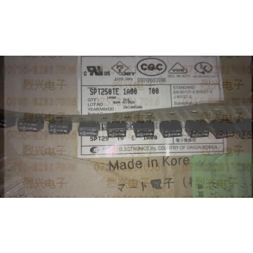 Original new 100% SPT250TE 1A00 square black fuse safety tube T1A 250V