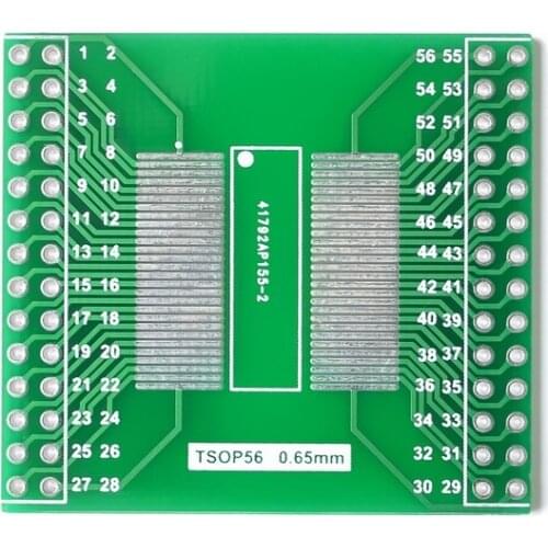 TSOP56 TSOP48 to DIP56 Adapter PCB Board for AM29 series IC 0.5mm 0.65mm pitch transfer board