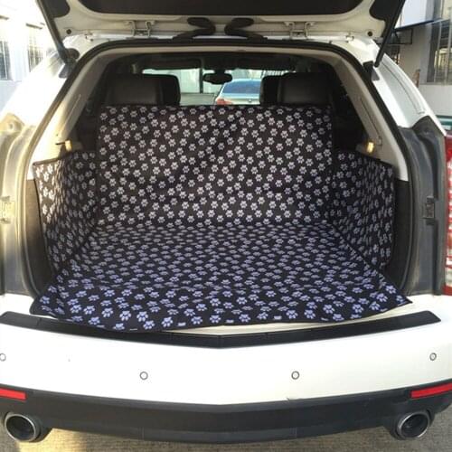 Pet Carriers Oxford Fabric Paw Pattern Car Pet Seat Cover Dog Car Back Seat Carrier Waterproof Pet Mat Hammock Cushion Protector