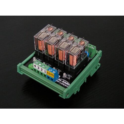 DC 12V Relay DIN Rail Mount 4 SPDT 16A Power Relay Interface Module,OMRON G2R-1