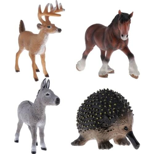 Hand Painted Plastic Wild Animals Figure Educational Toy, for Kids Age 5