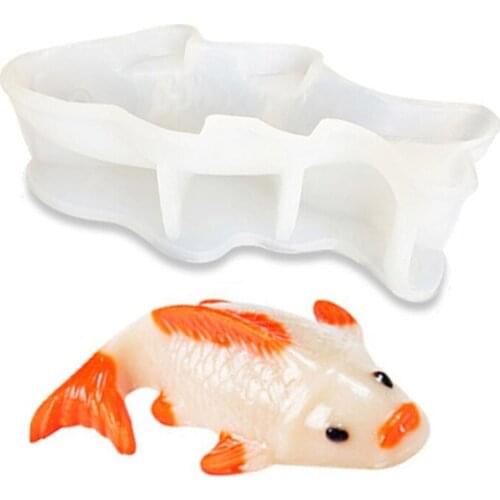 Crystal Epoxy Resin Mold Koi Fish Silicone Mould DIY Crafts Ornaments Decorations Casting Tools