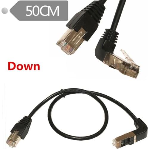 Cat5 RJ45 Down Angle Network Cable, RJ45 Male to Down ward Male 90 Degree Cat 5 Ethernet Cable Cord