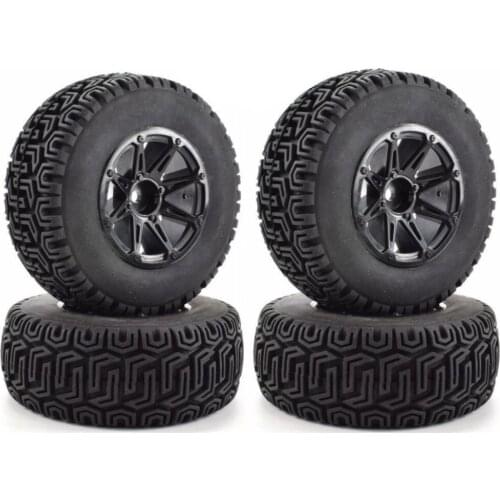 4pcs 6081 1/10 RC Short Truck Tires /Wheels For Team Associated HRAXXAS SlASH 4X4 10SC SC-A10 HPI HSP Vikka KKPIT KYOSHO LOSI
