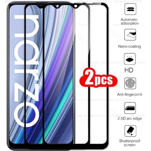 2pcs glass for realme narzo30a tempered glass for oppo realme narzo 30a RMX3171 protective glas on sumsung galaxya82 sklo films