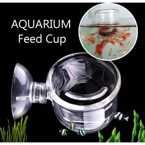 Aquarium Feeder Glass Feed Cup Red Worm Feeding Tool Sucker Live Worm Funnel Fish Tank Feeding Container Automatic Fish Feeder
