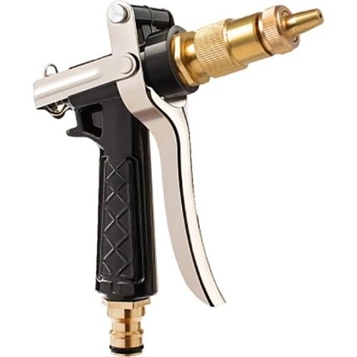 Watering Gun Head High Pressure Power Washer Water Jet Powerful Hose Nozzle Car Water Spray Tool Plating Water Gun Brushing