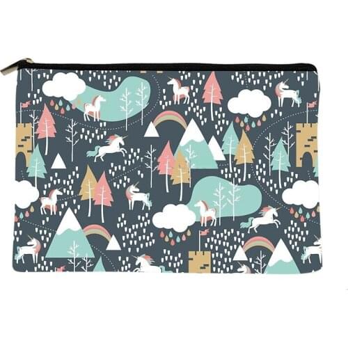 Women Unicorn Love Printed Make up bag Fashion Women Cosmetics Organizer Bag for Travel Colorful Storage Bag for Lady Bag