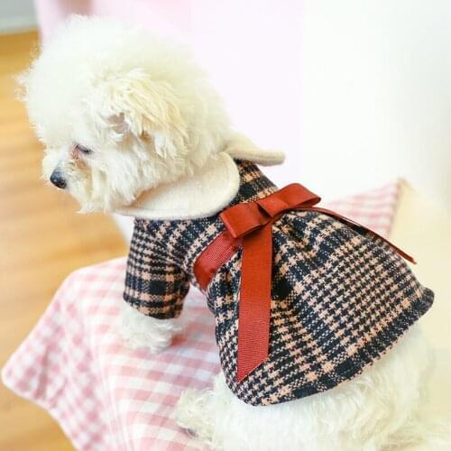 Winter Dog Dress Girl Dog Clothes Princess Dresses Cat Puppy Apparel Garment Yorkies Bichon Poodle Dachshund Schnauzer Clothing