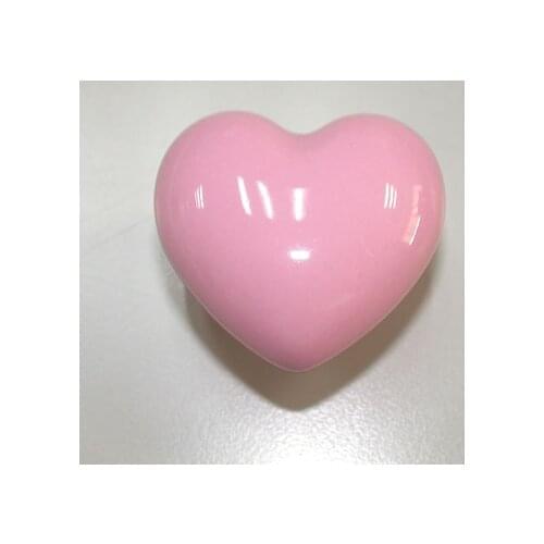 10PCS Ceramic Love Heart Knob Dresser Cupboard Door Sideboard Drawer Kitchen Pull Handles porcelain furniture cartoon knob pink