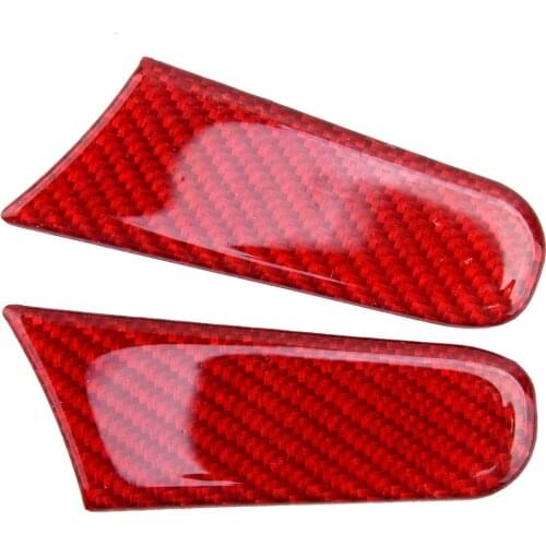 2Pcs/Set Car Red Rearview Mirror Decoration Trim Cover Sticker Fit For Porsche Cayenne Macan 2019 2018 2017 2016 2015 2014