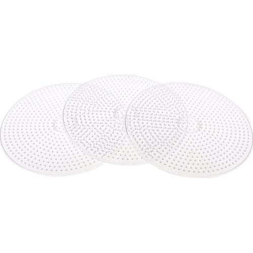 3pcs Big Round Clear Beads Pegboard For Kids Diy Jigsaw Puzzle Toys