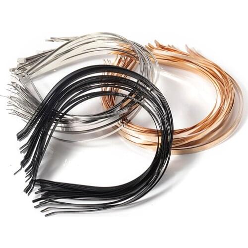 5pcs/lot Gold Rhodium Head Band Stainless Steel Hairwear Hair Bands Base Setting for Women Jewelry Making Components DIY