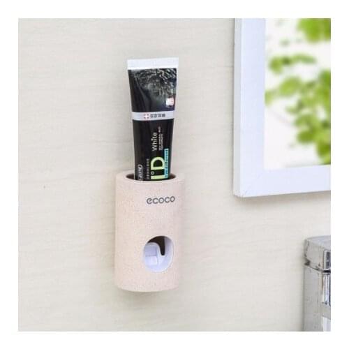 Automatic Toothpaste Dispenser Dust-proof Toothbrush Holder Wall Mount Stand Bathroom Accessories Set Toothpaste Squeezers Tooth