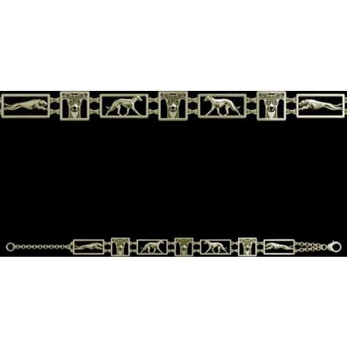 Whippet square frames Bracelet Pet dog Jewelry