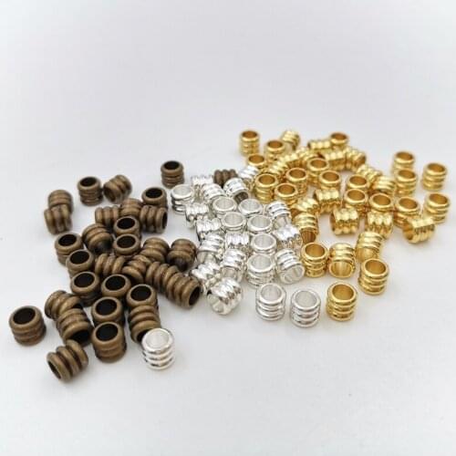 SIXTY TOWFISH 30 Pieces DIY Jewelry Accessories Size 4*4.5mm Brass Materials Tube Beads