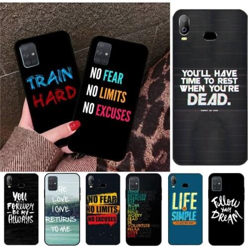 CUTEWANAN Inscription Quotes Motivation Phone Case Cover Hull For Samsung A10 A20 A30 A40 A50 A70 A80 A71 A91 A51 A6 A8 2018