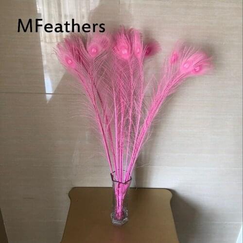 HOT SALE!!! Wholesale 1000pcs 70-80cm beautiful Pink Peacock Feathers for eyes for DIY Clothes carnival decoration peacock tails