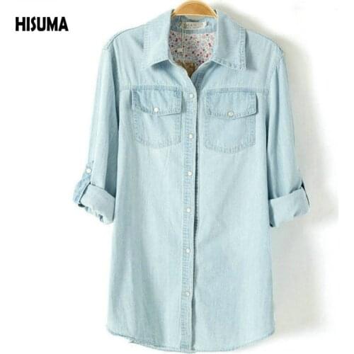 Женские джинсовые рубашки HISUMA China At AliExpress