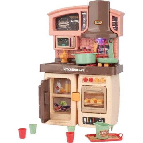 Toddler Toys Play Kitchen Set Doll House Accessories Role Play Toy for Children Tableware Birthday Gift for Girl