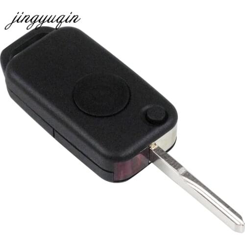 Jingyuqin 1 Button Remote Folding Key Flip Shell Case Uncut Blank For Mercedes for Benz C AMG CL ML SL E SEC