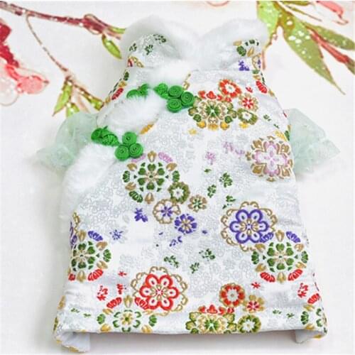 Chinese New Year Pet Clothes Dog Coat Outfit Cat Puppy Small Dog Costume Tang Suit Cheongsam Chihuahua Yorkie Poodle Clothing