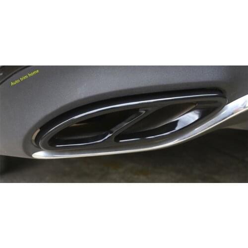 Lapetus Rear Cylinder Exhaust Pipe Cover Trim Fit For Mercedes Benz GLE Class W166 & Coupe C292 2015 2016 2017 Auto Accessories