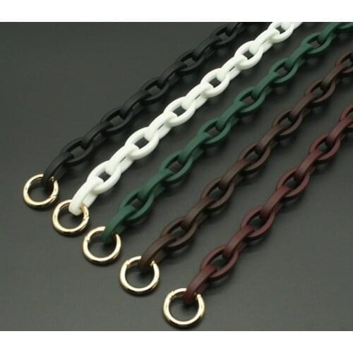 Fashion Colorful Detachable Acrylic Chain Handle Fish Bone Plastic Strap Shoulder Bags Accessories For Women