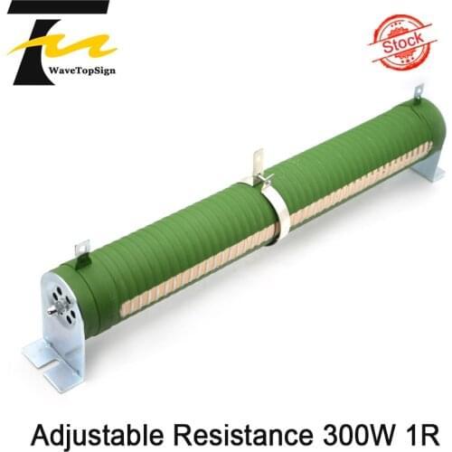 WaveTopSign High-power Tube Type Wire Wound Resistors 300W 1R Resistance Range Adjustable