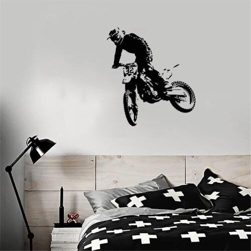 Extreme Sports Wall Stickers Motorcycle Wall Decal Home Decoration For Living Room Sport Club Vinyl Art Mural dw5076