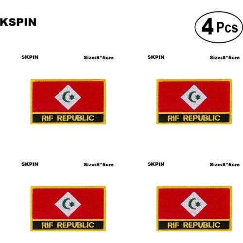 Rif Republic Flag Embroidery Patches Iron on Saw on Transfer patches Sewing Applications for Clothes in Home&Garden