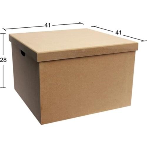 KU330 Small Square Toy Box, Wood Painting Mdf Box